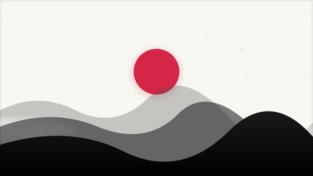 minimalist japanese zen style vector motion background