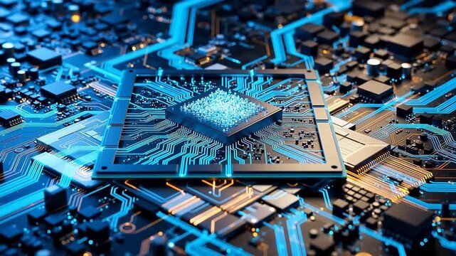 Electric Current in a Nanoscale CPU Chip's Transistors