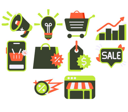 Shopping Marketing Icon Set