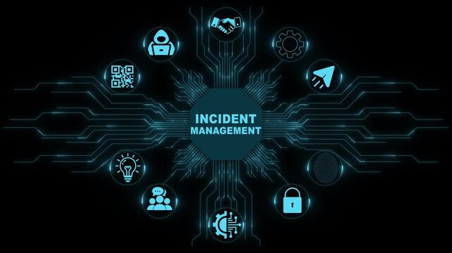Incident Management Technology Interface with Smart Response Monitoring and Digital Control Systems 4k visuals