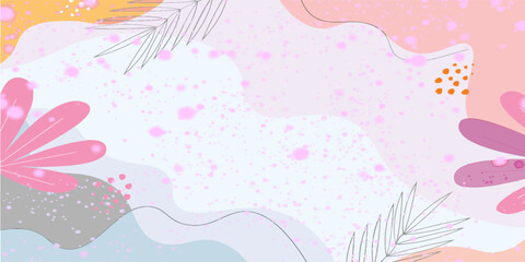 Naklejka premium abstract background with pastel colors curved lines and curls forming an ethnic pattern. very suitable for wallpaper