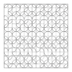Obraz premium Geometric pattern of stylized semicircles arranged in a grid
