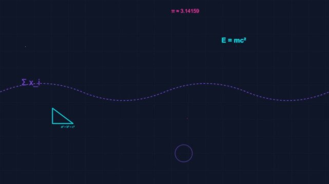 mathematics geometry calculus equations chalkboard motion background