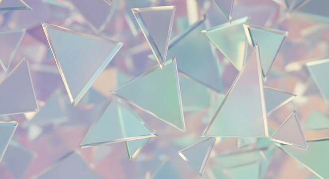 Abstract colorful triangular prisms background