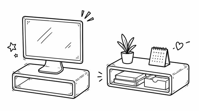 Minimalist workspace setup with computer and desk items.