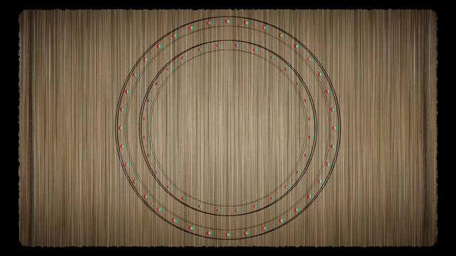 Vintage concentric circular marquees film projector retro movie screen
