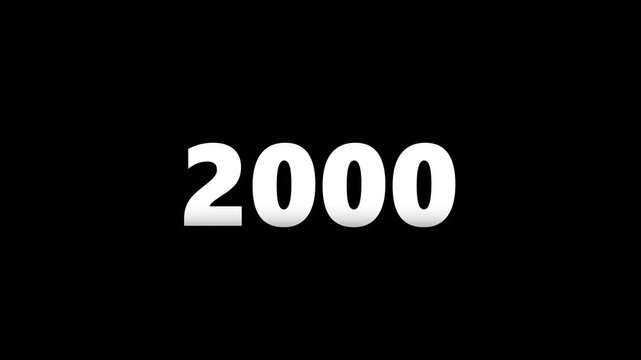Dynamic year counter animation: 1997 to 2001 retro digital time transition for historical projects timer