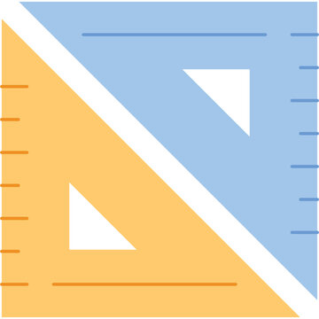 Triangular Ruler Illustration