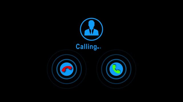 Human use smartphone with incoming call from unknown number, spam, hoax person, fake identity, scammer, scam with mobile phone, hacker. Phone ring sign of phone call icon.