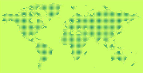 Fototapeta premium Abstract Earth Map in Halftone Dot Style