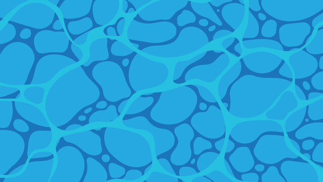 Abstract Blue Background with Flowing Water Wave Pattern Vector Illustration