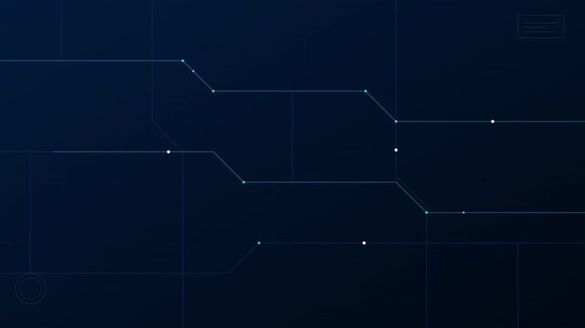 high tech circuit board digital connectivity vector animation