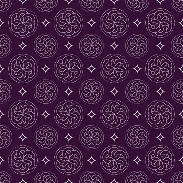 Seamless Round Geometric Pattern Set Modern Abstract Vector Background