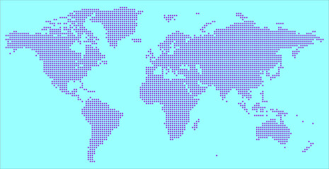 Fototapeta premium Digital Global Network Background with World Map