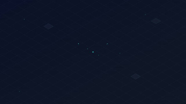 geometric isometric tech grid professional animation loop