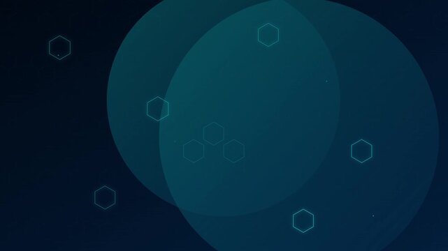 Geometric Hexagon Tech Grid Vector Motion Graphic