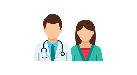 Fototapeta premium Doctor and nurse standing together.