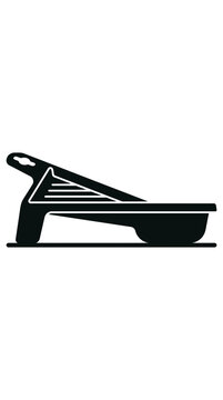 Black mandoline slicer silhouette for kitchen preparation