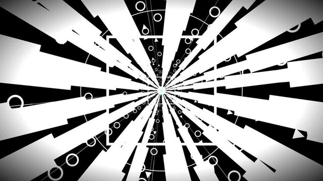 Sci-fi quantum void hyperdrive tunnel flying fast in dark empty space