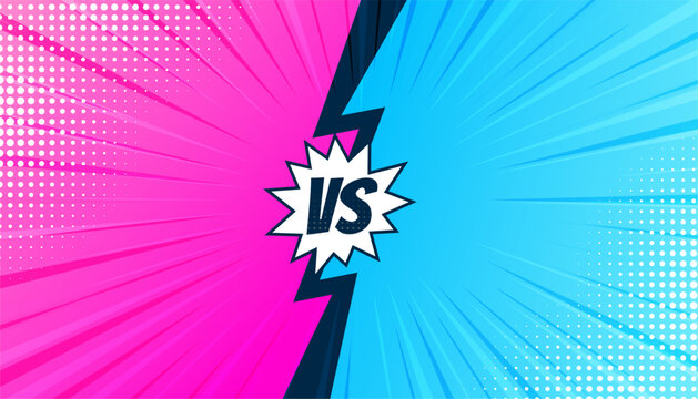 modern versus vs duel battle background in comic style