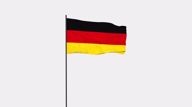 Germany Flag Animation 4K Transparent Background with Alpha Channel
