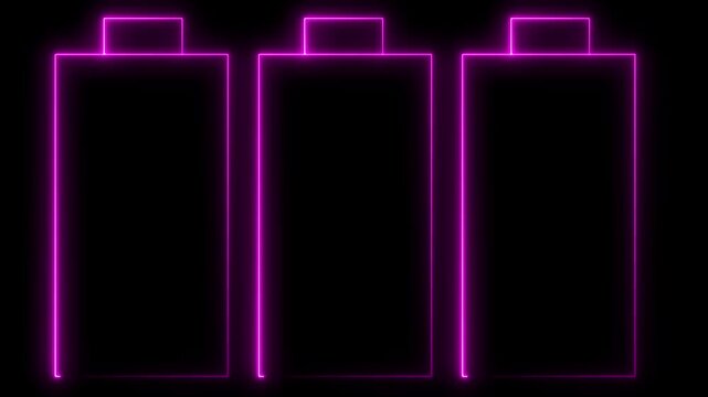 neon glowing  Basic, Standard, and Premium Package subscription tiers, Animation. Pricing and Features, Pricing plans table, pricing chart, price list for web or app tech concept 4k video