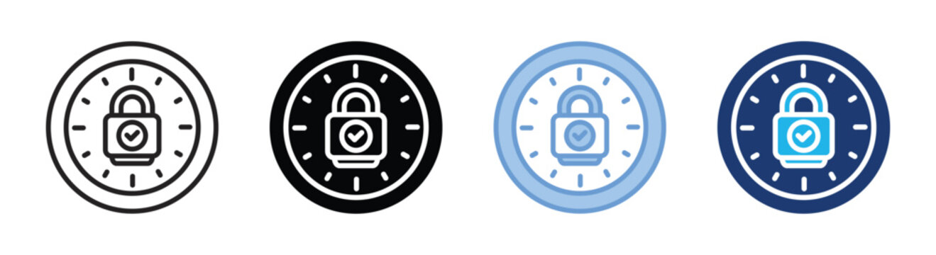 Flextime icon set multiple style collection