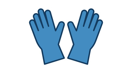 Fototapeta premium Blue protective nitrile gloves for medical and hygiene.