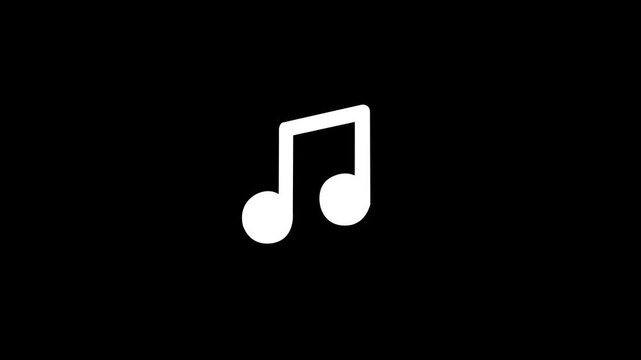 White Music Note Symbol Vector Illustration