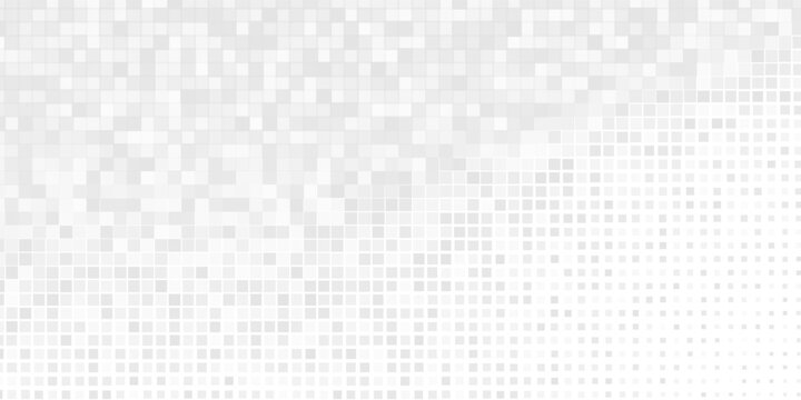 Abstract background of small squares in gray colors with horizontal gradient