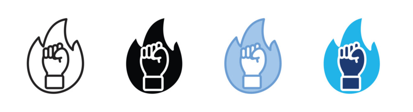 Motivation icon set multiple style collection