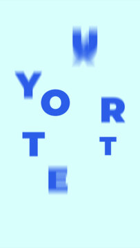 Fast Bold Letter Scatter Text Assembly Logo Reveal Vertical | Blue Mint Fresh Dynamic Intro