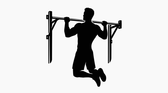 Athlete_performing_pull_ups_silh