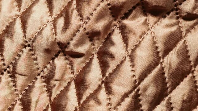 Brown Quilted Fabric Texture Background Pattern