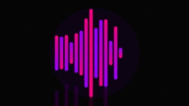 Dynamic Pulse Sound Wave Audio Visualizer Animation