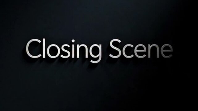A white text 'Closing Scene' with shadow effect on a dark background, possibly a title card or screen capture.