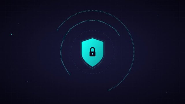 Digital Security Shield Lock Data Protection Vector