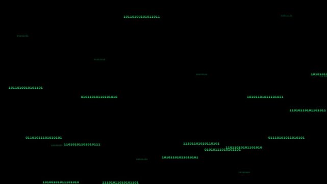 Digital Rain Matrix Code Style Vector Animation