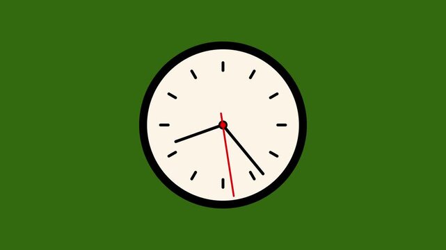 Digital Clock Time Display with Futuristic Technology Animation