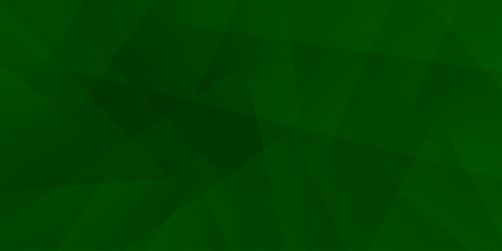 Abstract dark green gradient triangle overlap technology tech grid triangle business. digital curve poster banner web creative origami random paper rectangle template background.