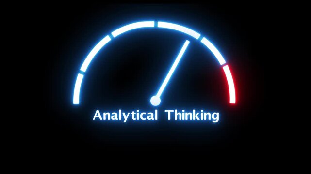 meter scale. Analytical thinking measurement. Statistical analyst and analysis, financial analytics.4k motion video