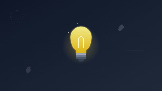 corporate innovation light bulb vector concept background