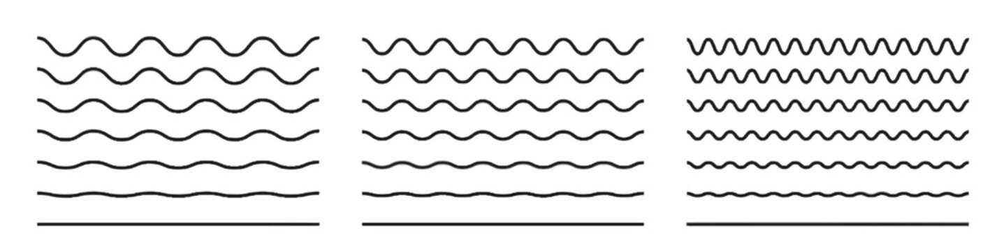 Minimalist Wave Pattern Sets with Varying Frequencies and Amplitudes