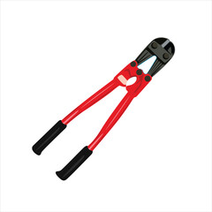 Naklejka premium red metal scissors