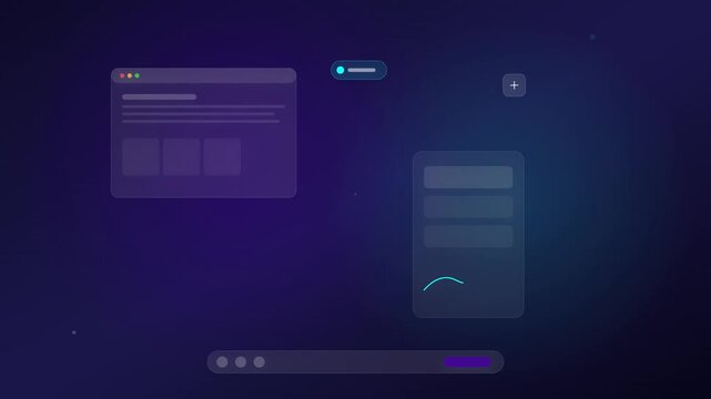 clean tech white minimal floating ui elements