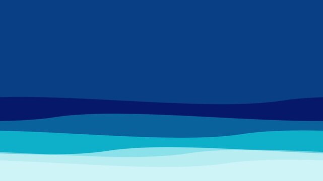 clean ocean wave stylized flat vector animation background