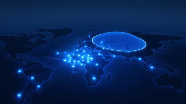 Cybersecurity global network data protection digital shield cyber defense world map internet connection cyber attack blue light cyber threat global cybersecurity map digital world glowing earth