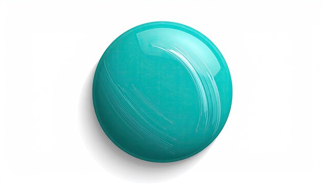 Close-up of a single turquoise cosmetic cream swatch on a white background.