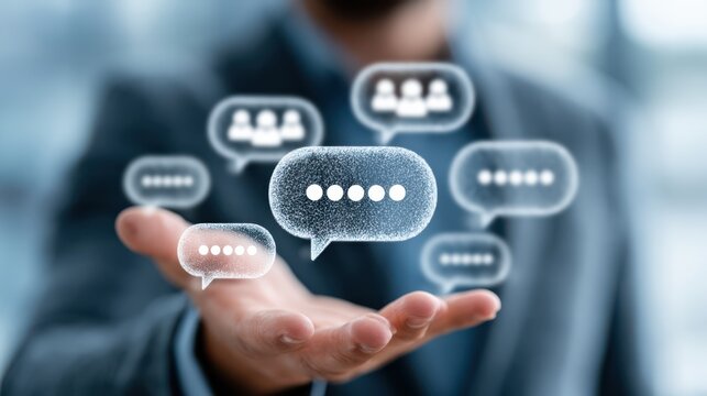 An executive is clearly communicating a change vision to their team using a compelling message in a professional business setting.