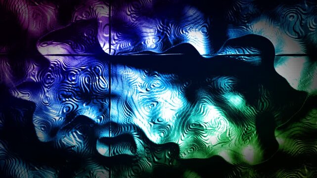Liquid platinum metal chrome topography map flowing surface